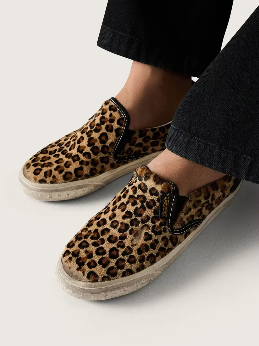 Golden Goose Leopard Print Slip-On Sneakers Size 39- US 8.5 image indicator(3)