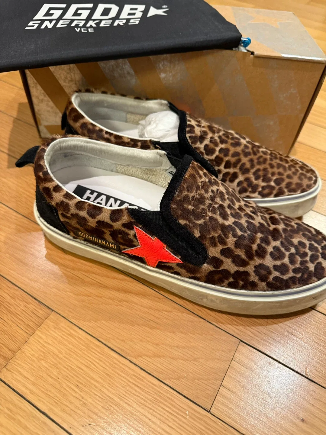 Golden Goose Leopard Print Slip-On Sneakers Size 39- US 8.5 image indicator(6)