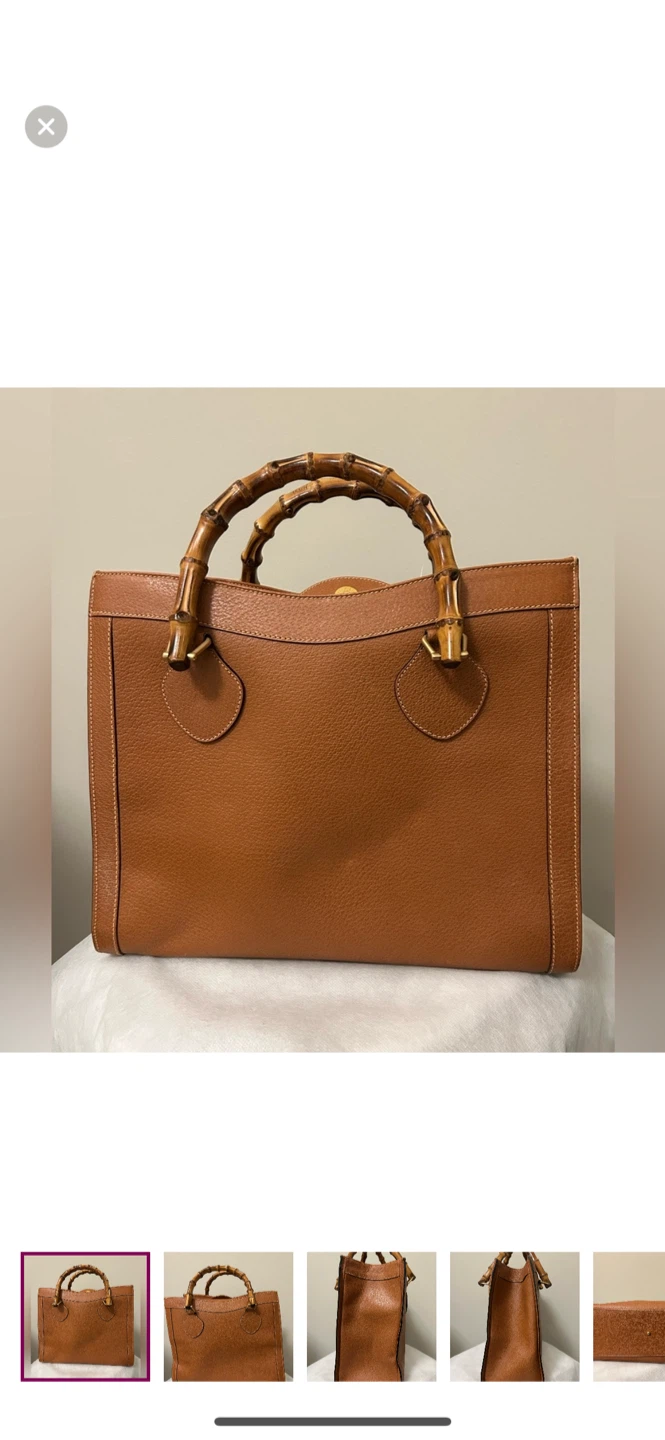 Gucci Bamboo Handle Leather Bag