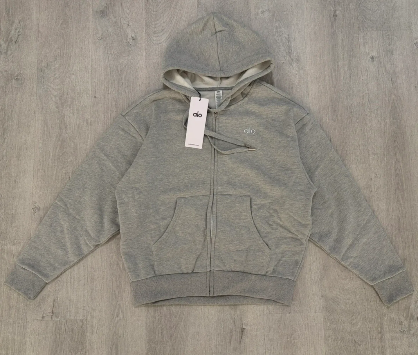 ALO Accolade Full Zip Hoodie - Grey thumbnail