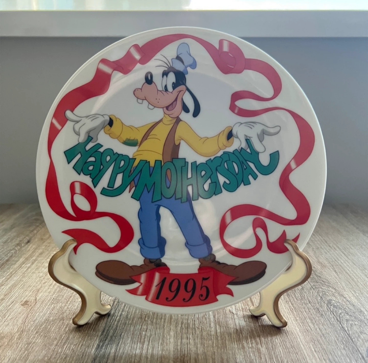Happy Mother’s Day 1995 Goofy Disney Plate LTD ED Grolier