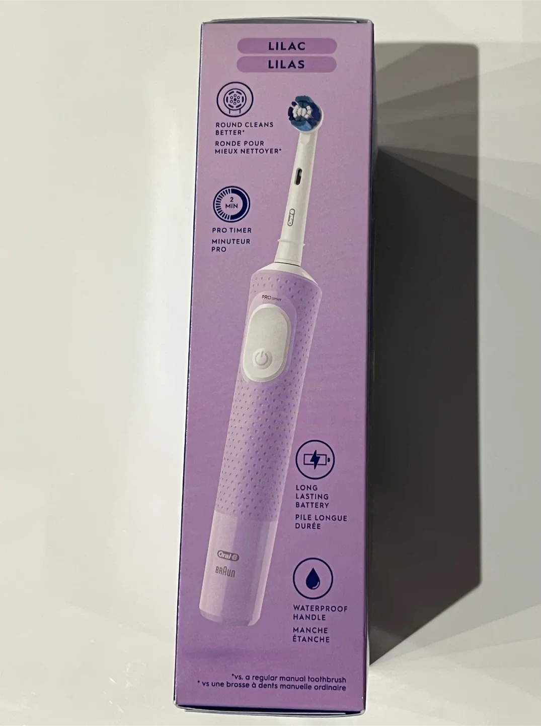 Oral-B Pro 500+ Lilac Rechargeable Toothbrush - New! image indicator(2)