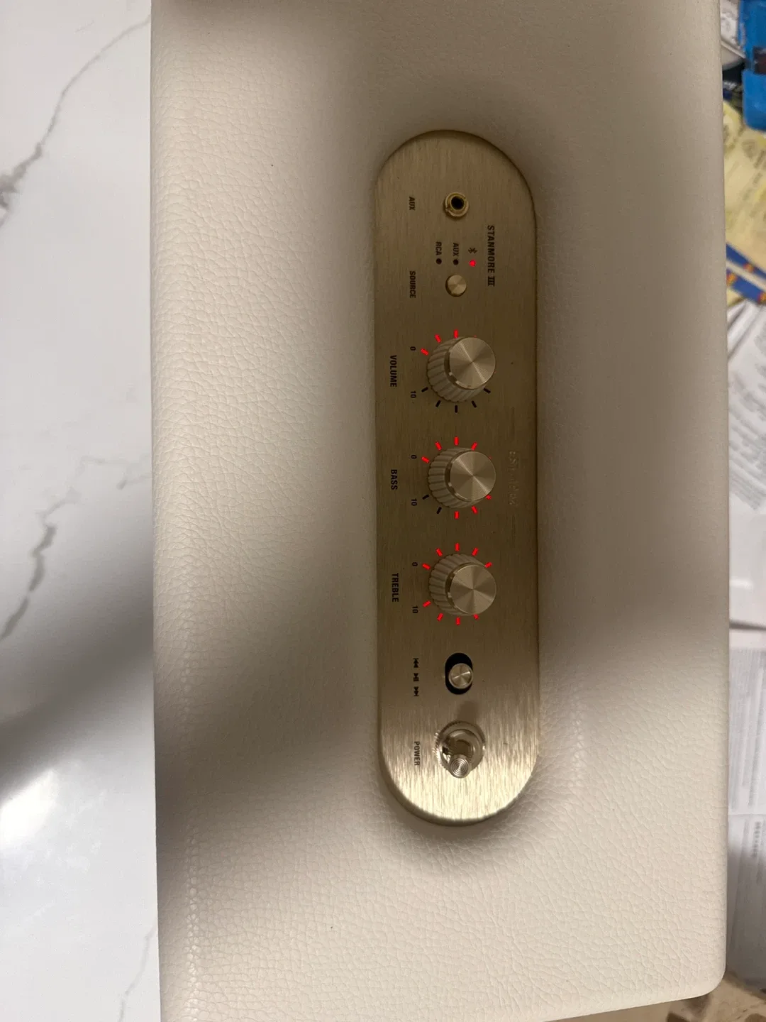 Marshall Stanmore III Cream Bluetooth Speaker - Like New! image indicator(2)