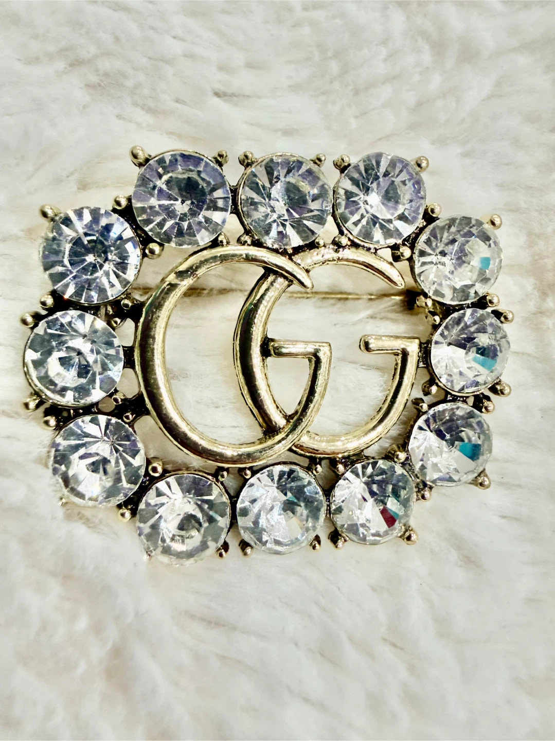 Stunning Gucci style logo Brooch