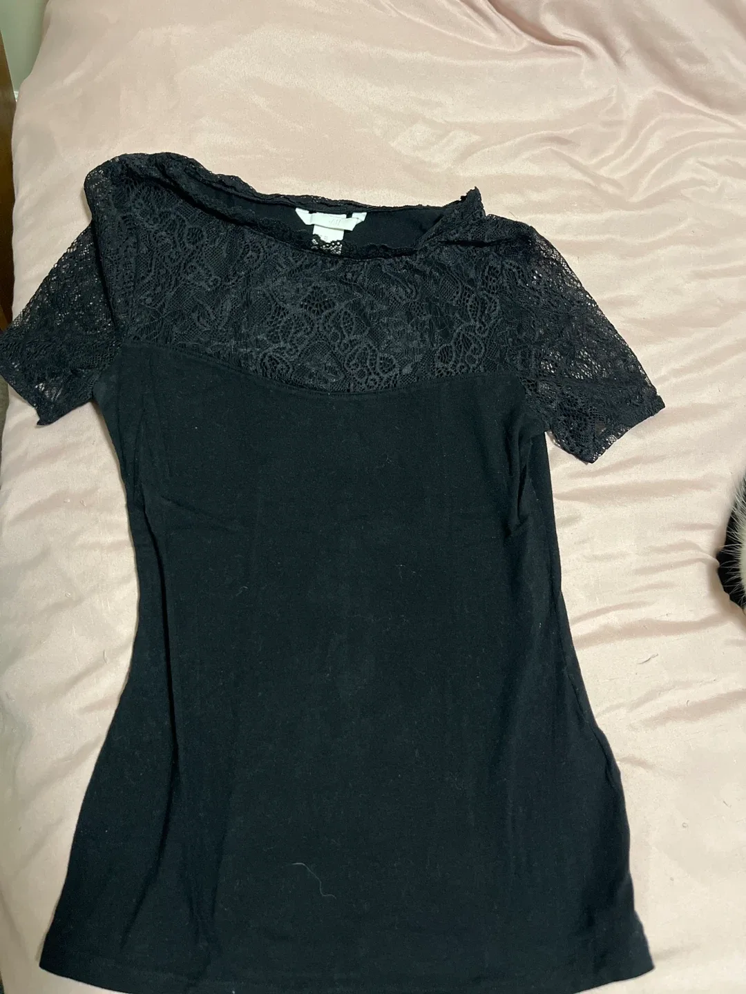 H&M Black Lace Top - Size XS image indicator(2)