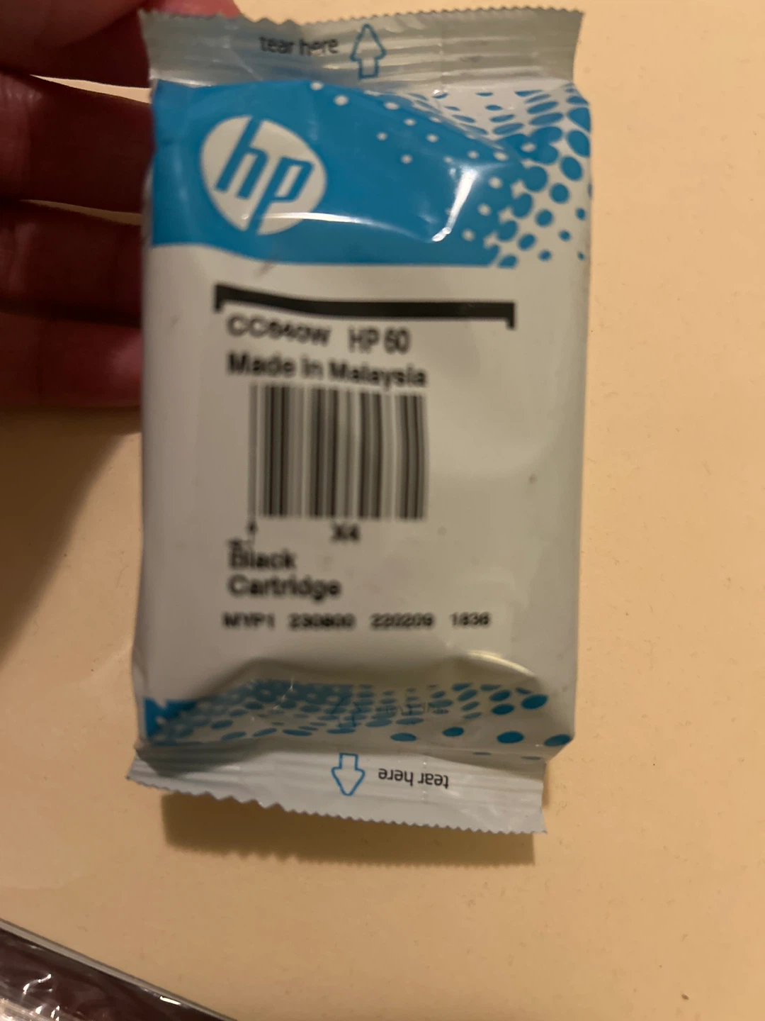 HP 60 Black Ink Cartridge - New! - photo 2