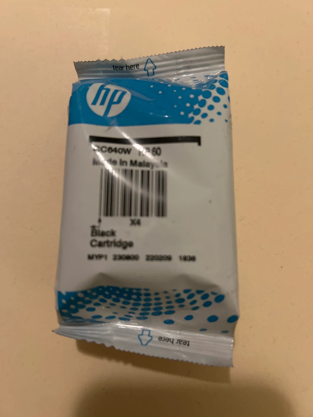 HP 60 Black Ink Cartridge - New! - photo 3