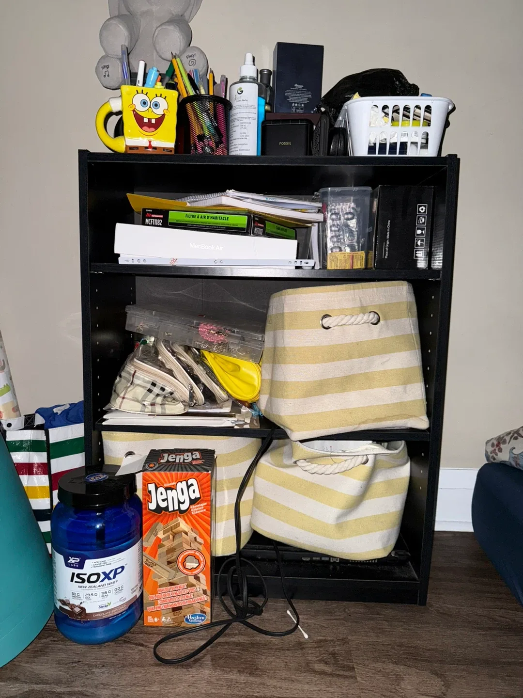 Black Bookcase with 3 Shelves image indicator(2)