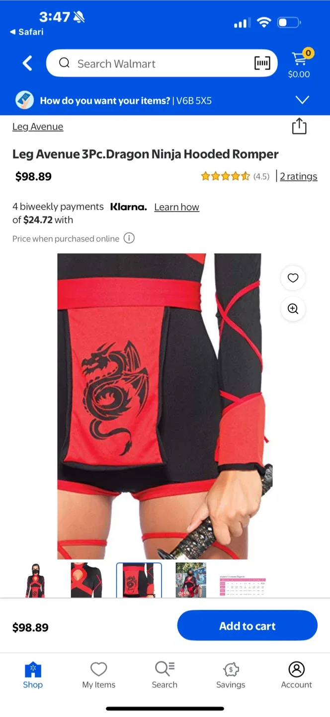 Dragon Ninja Costume - Size S image indicator(2)