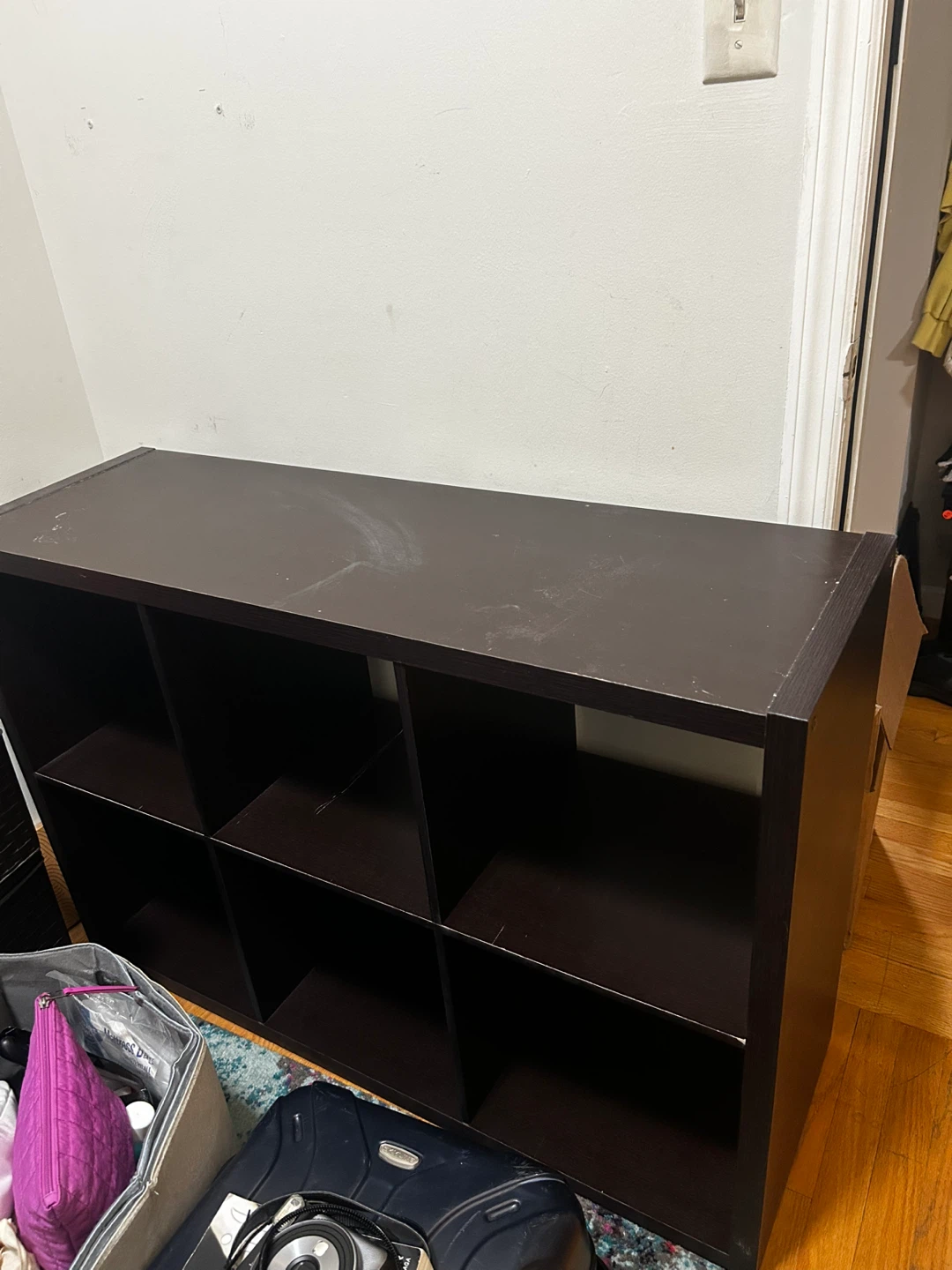Dark Brown 6-Cube Storage Shelf