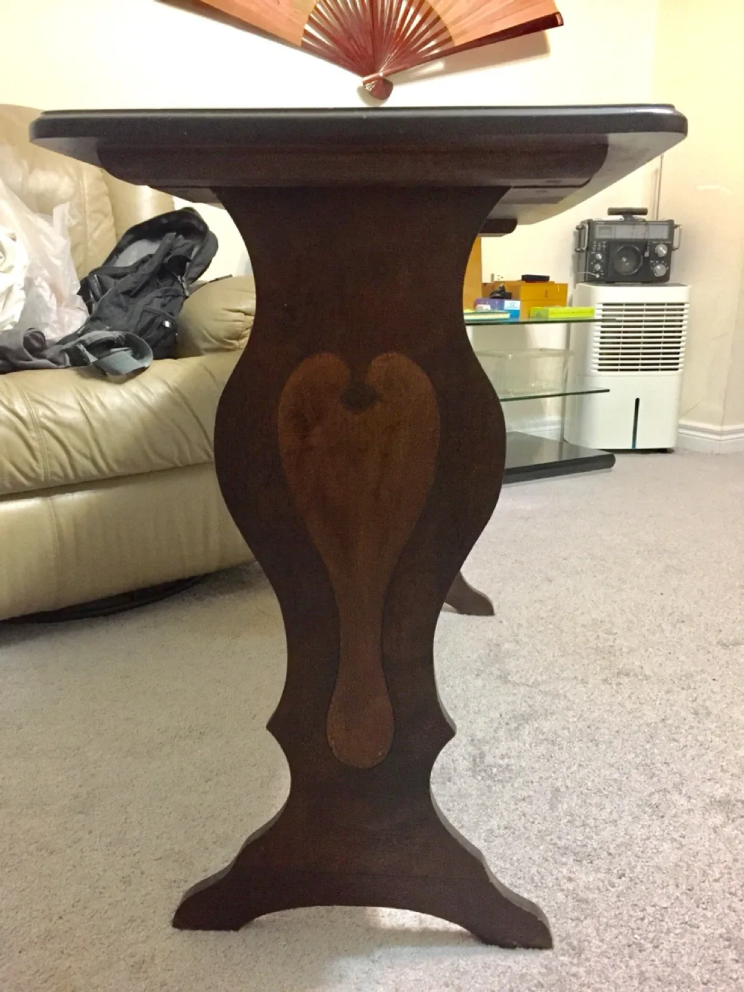 Vintage Dark Wood Accent Table image indicator(6)