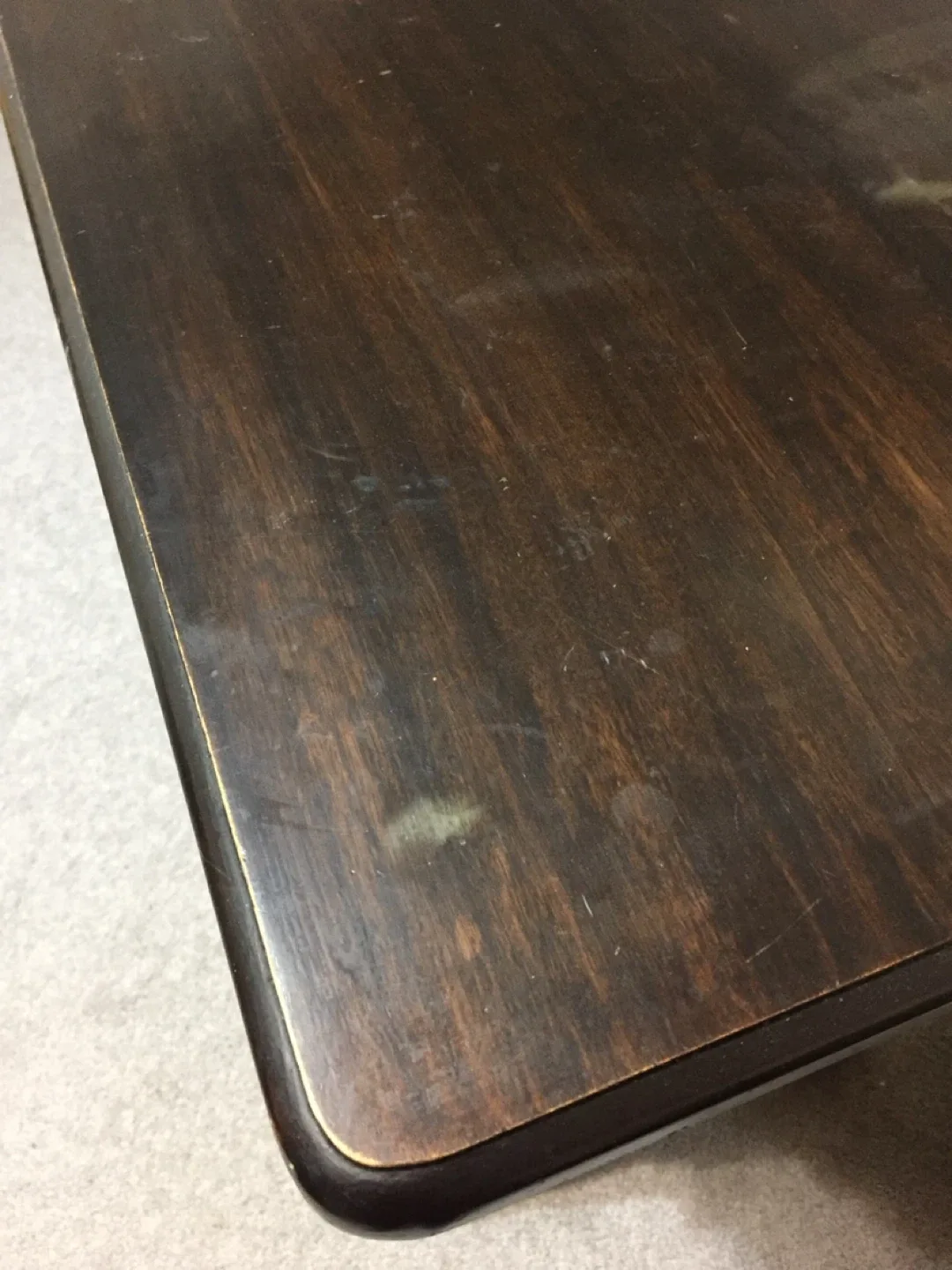 Vintage Dark Wood Accent Table image indicator(4)