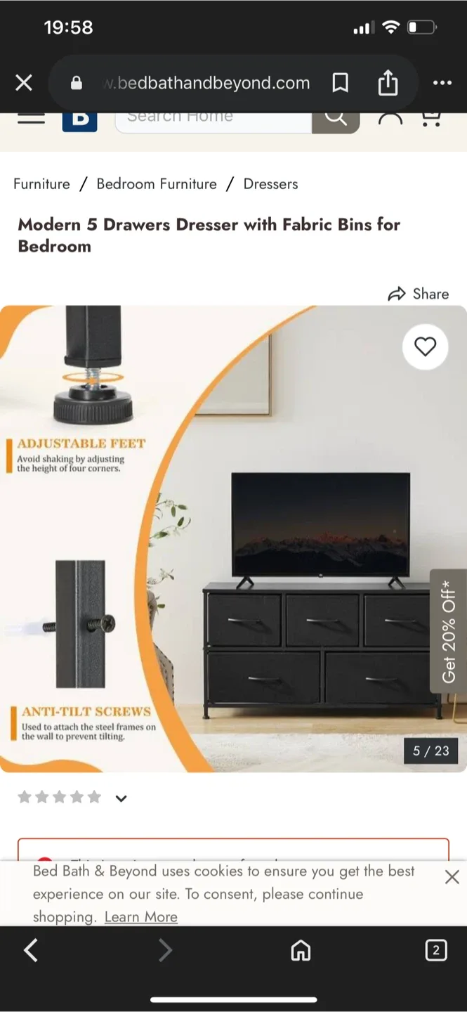 Brown Wood & Metal Drawer Dresser ( Moving Out ) image indicator(10)