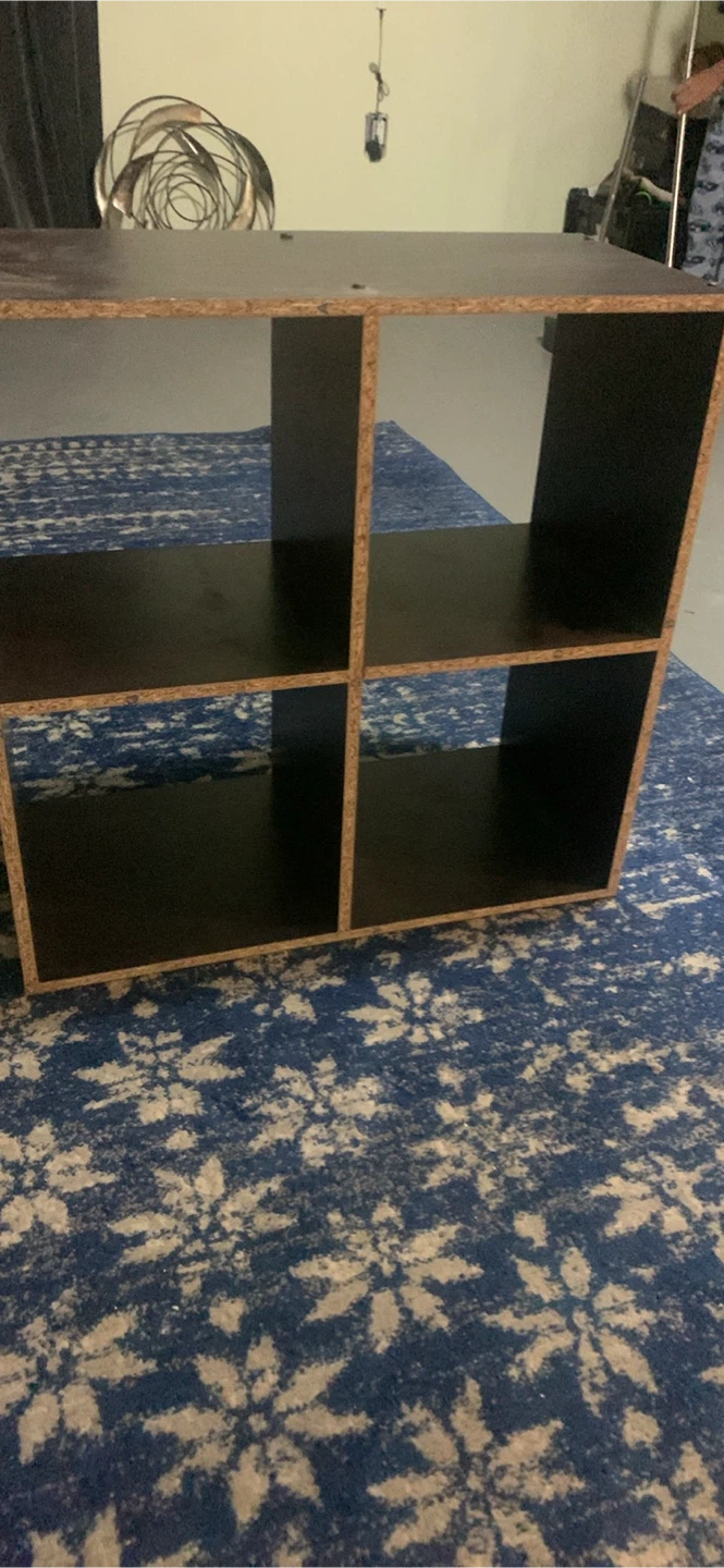 Black 4-Cube Storage Shelf