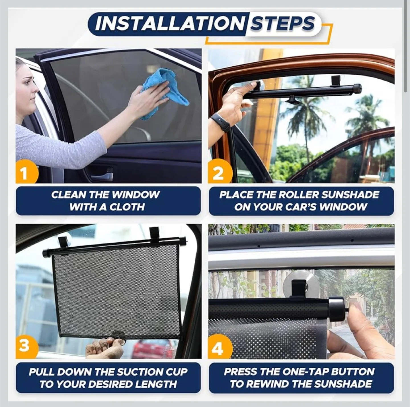 Car Window Shades for Baby (2 Pack) Car Shades for Side Window image indicator(2)