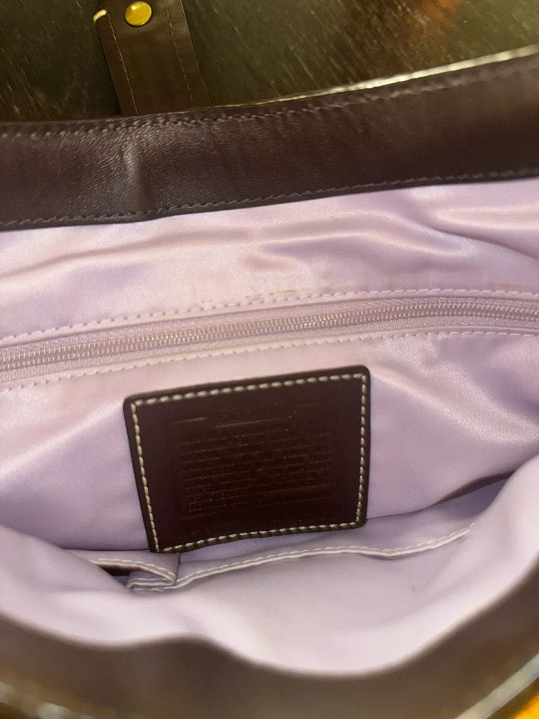 Coach Brown Leather Shoulder Bag image indicator(3)