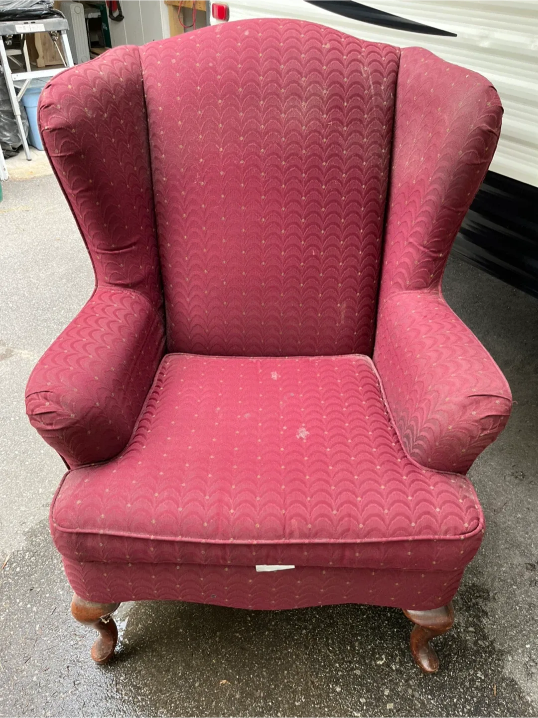 Red Wingback Armchair