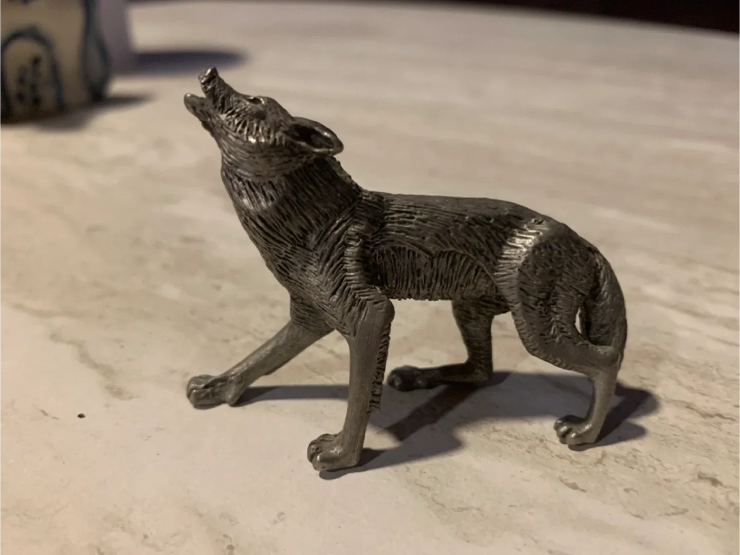 Pewter Wolf Figurine thumbnail
