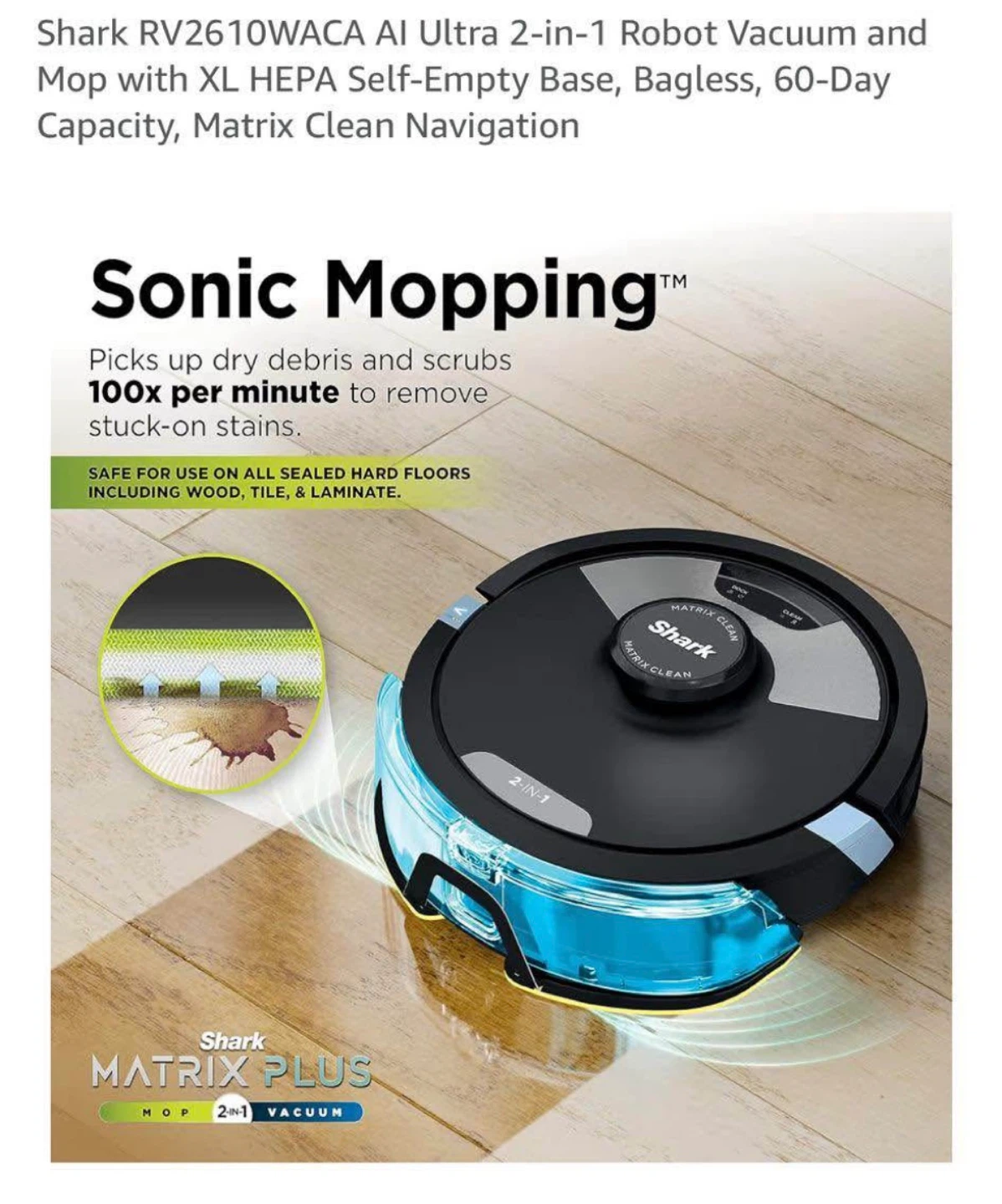 Shark AI Ultra 2-in-1 Robot Vacuum & Mop - photo 2