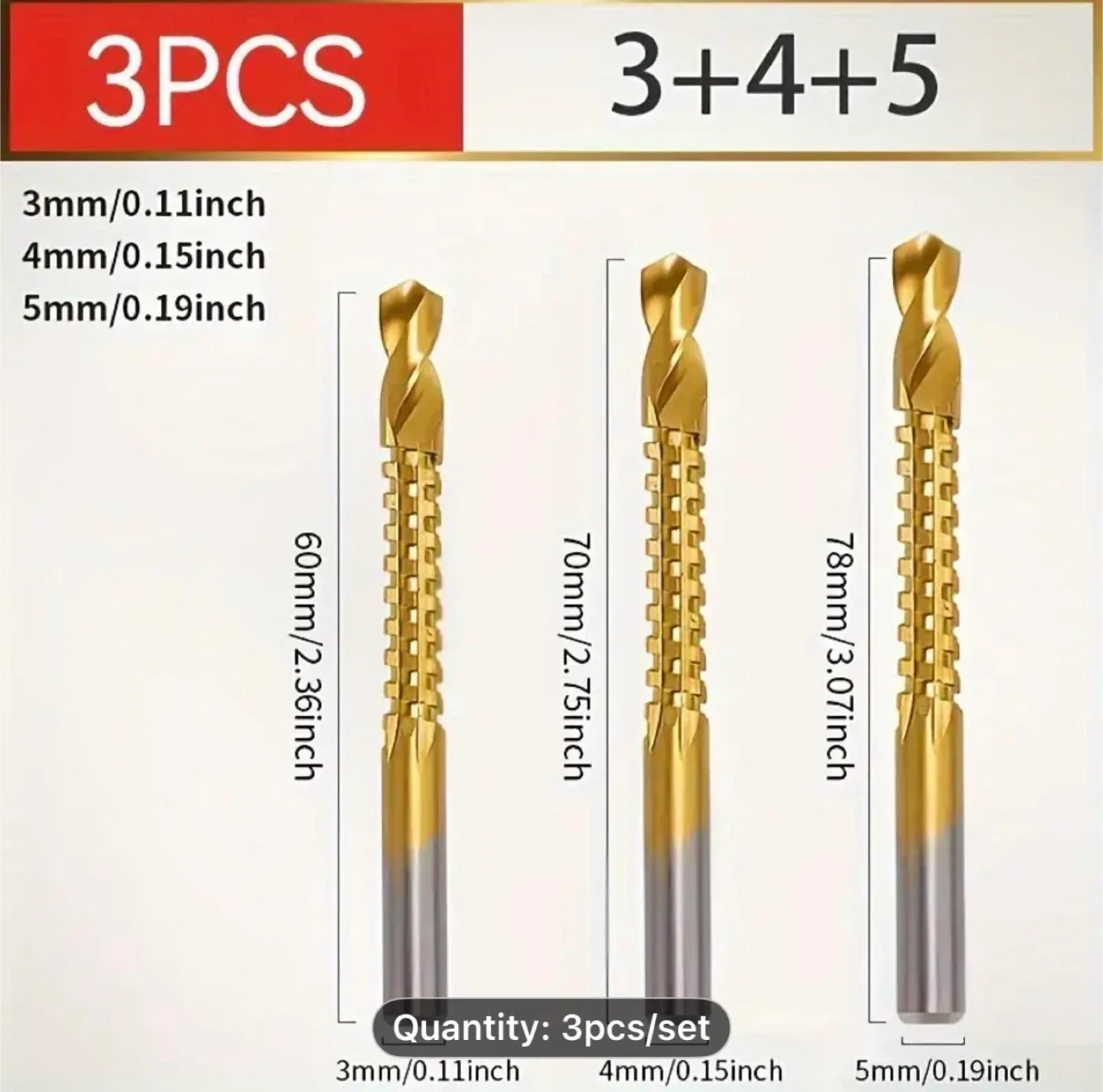 3x High Performance Coated HSS Drill image indicator(7)