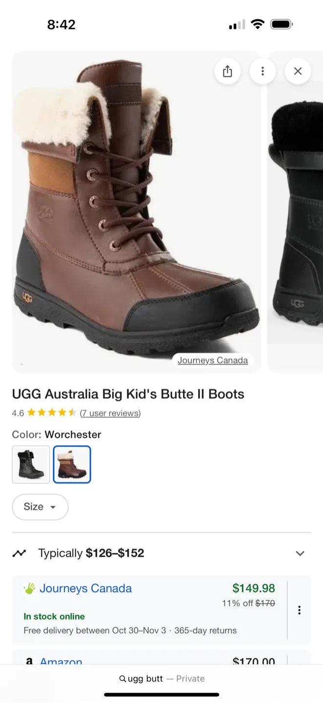 Ugg Brown Leather Boots - Women's Size 6 image indicator(7)