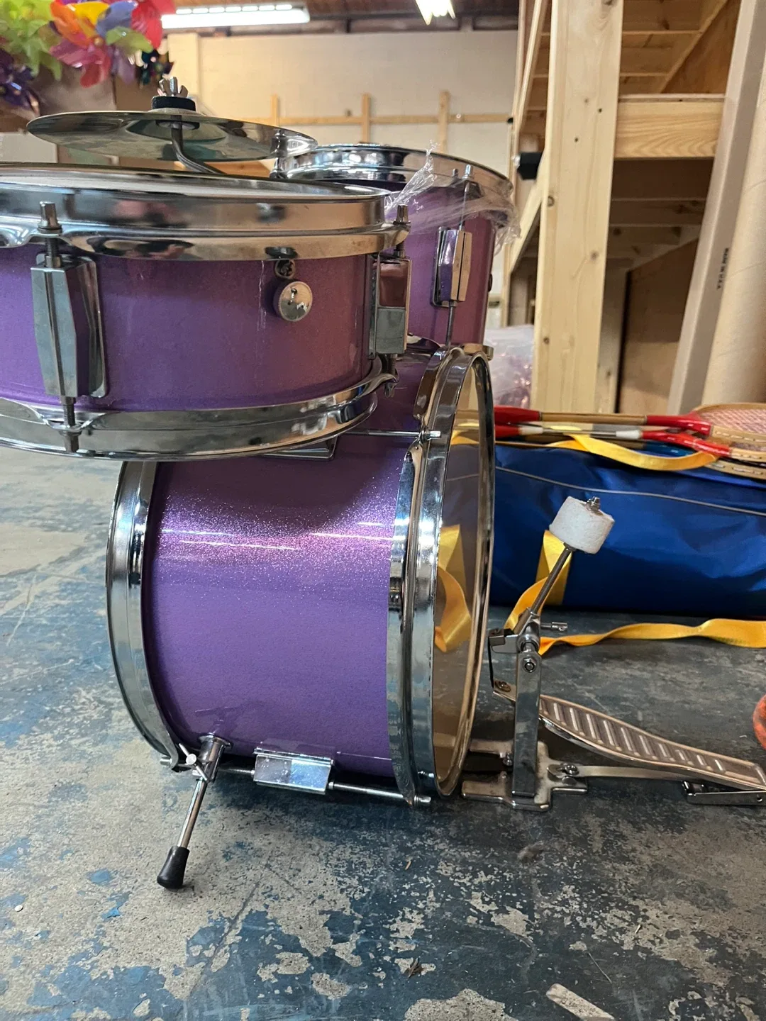 Mendini by Cecilio Drum Set - Purple image indicator(2)