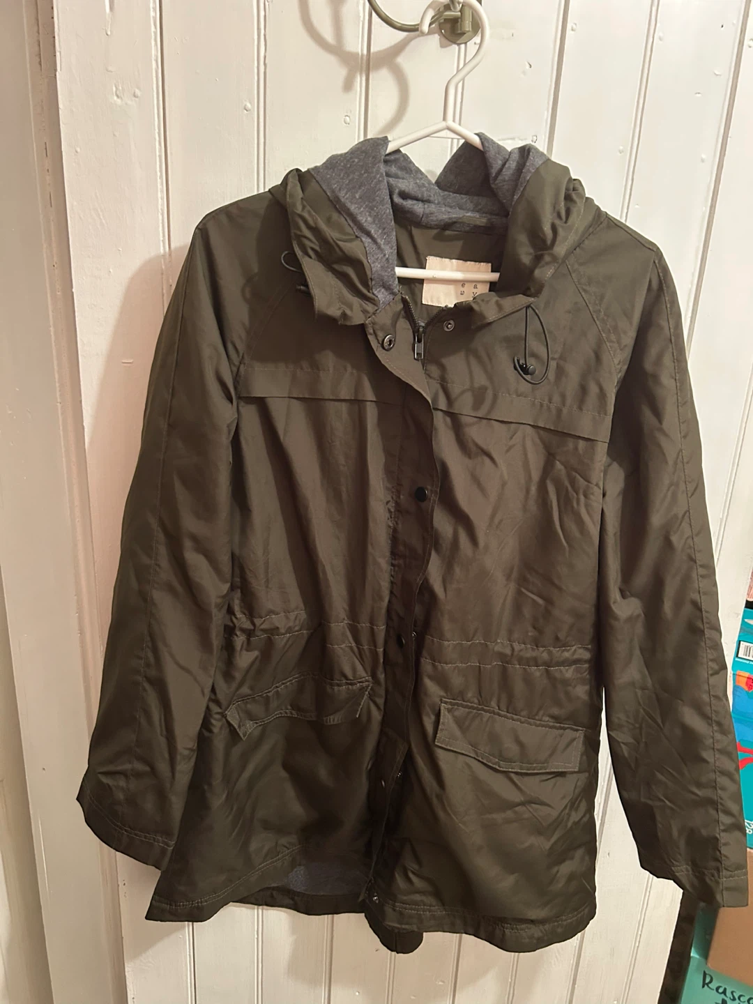 A new day Olive Green Hooded Jacket - Size L