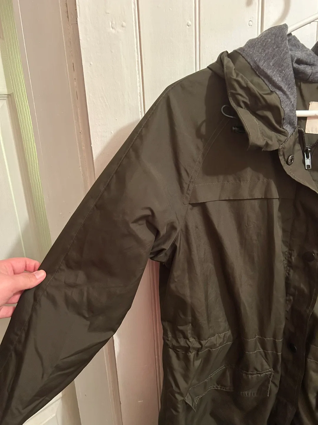 A new day Olive Green Hooded Jacket - Size L image indicator(2)