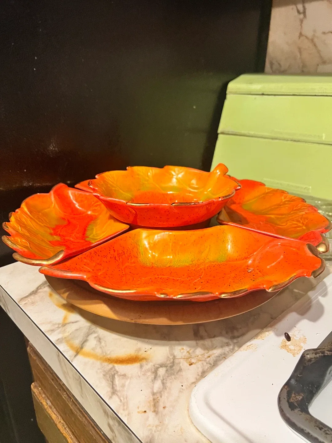 Vintage Leaf Shaped Serving Dish thumbnail