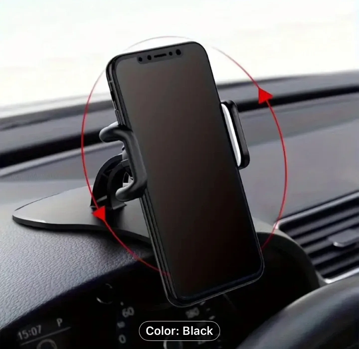 Universal360-degree rotating car dashboard phone holder clip image indicator(2)