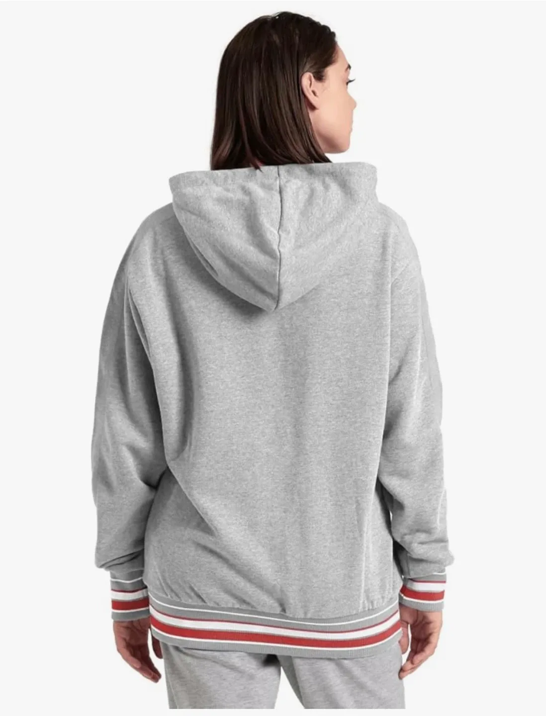 Arena - Adult Hoodie Sweatshirt, Grey w USA Flag, Unisex, Medium image indicator(3)