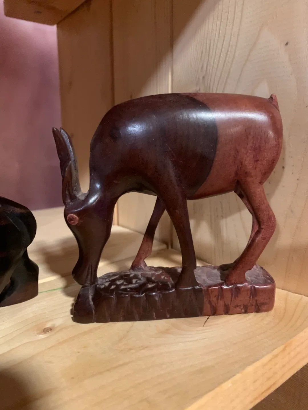 Wooden Antelope Figurine thumbnail