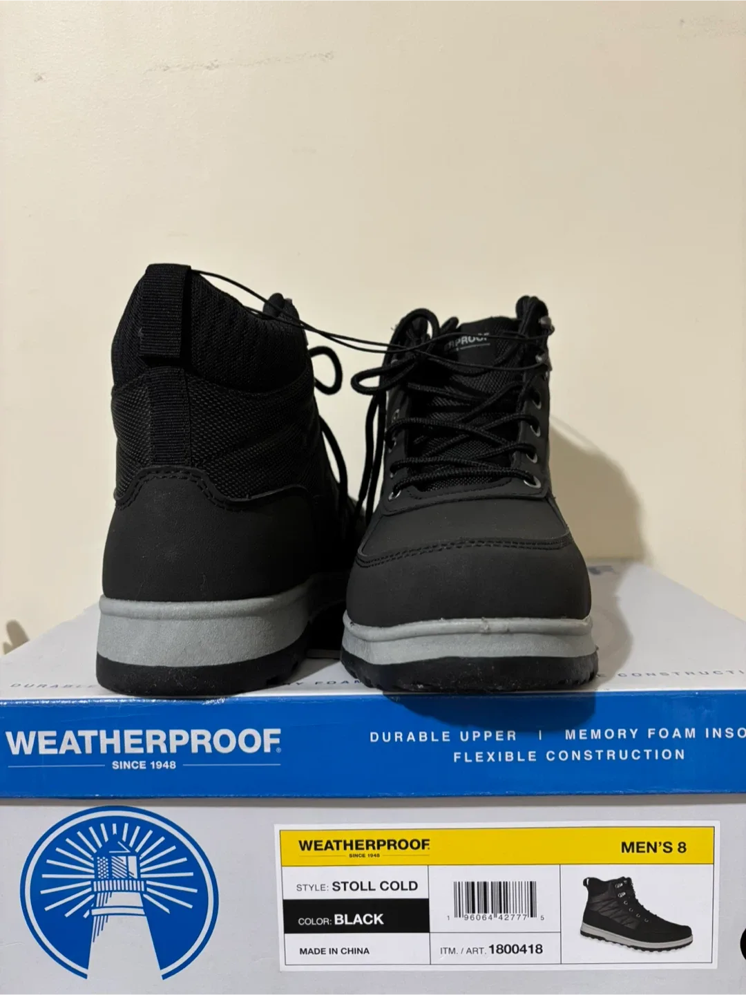 Weatherproof Stoll Cold Black Boots - Men's 8 image indicator(5)