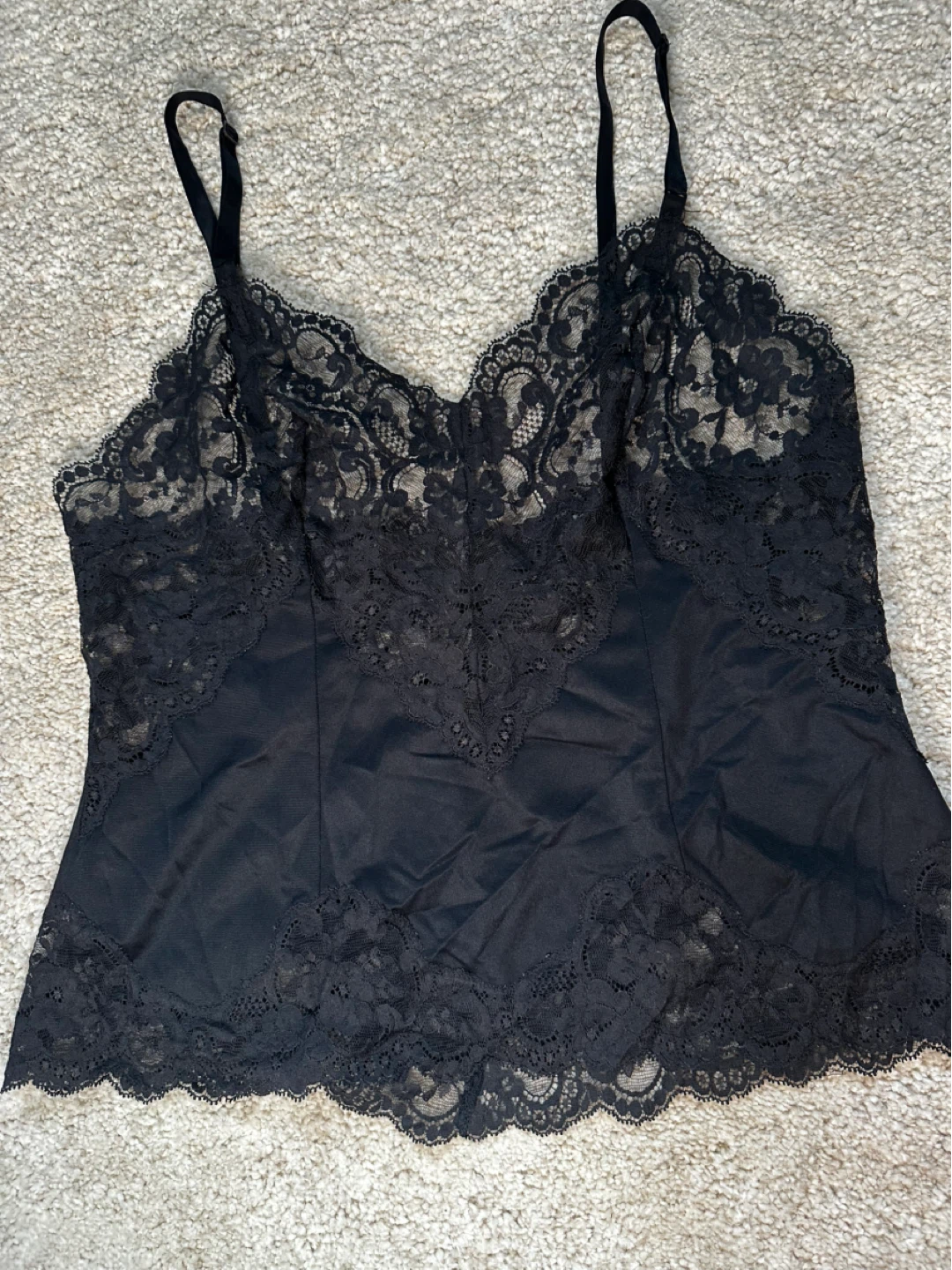 Vintage Black Lace Cami Top - photo 2