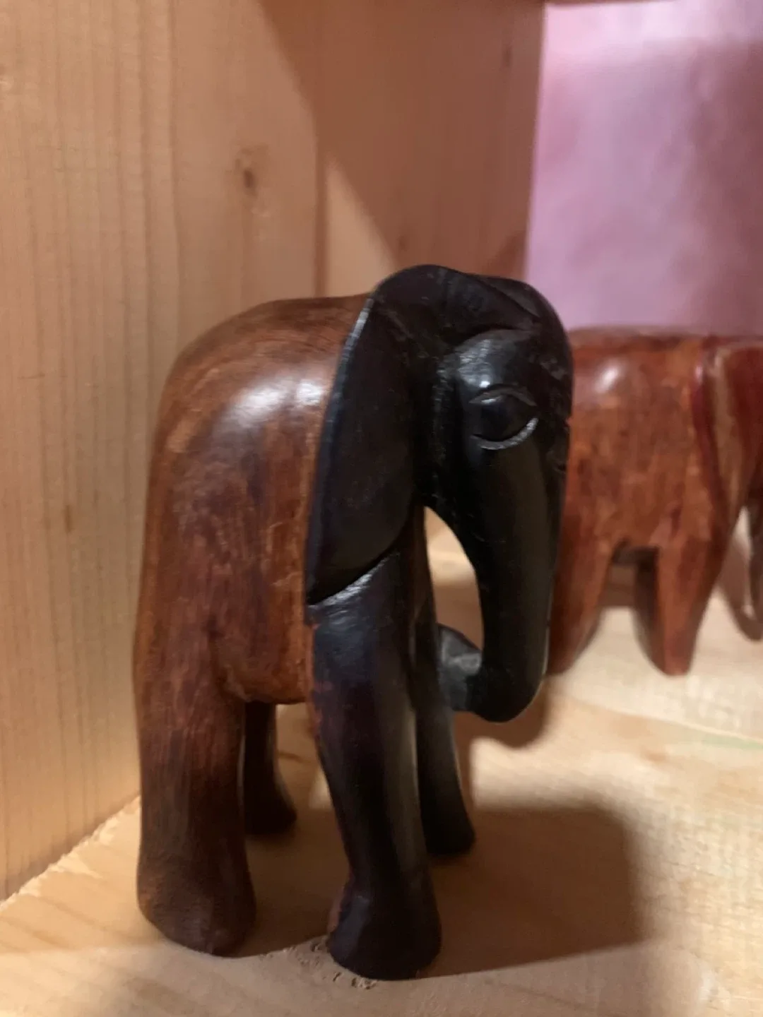 Wooden Elephant Figurine thumbnail