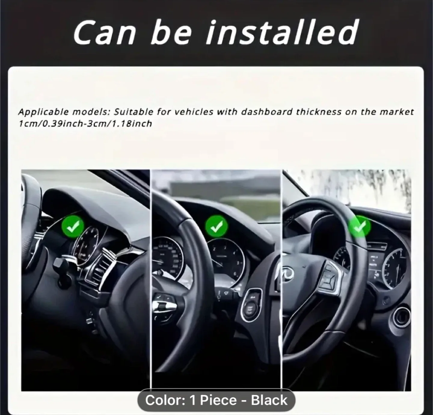 Black Car Dashboard Phone Holder image indicator(5)