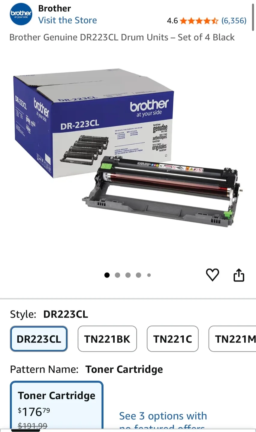 Brother DR-223CL Drum Unit Set - 4 Piece thumbnail