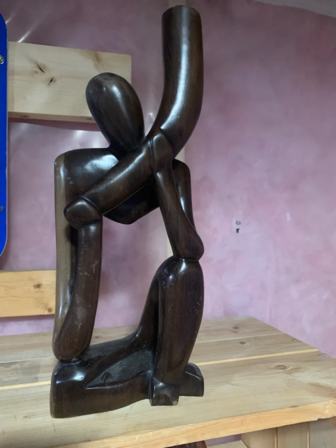 African (Ghana) Wooden Figurine Statue thumbnail