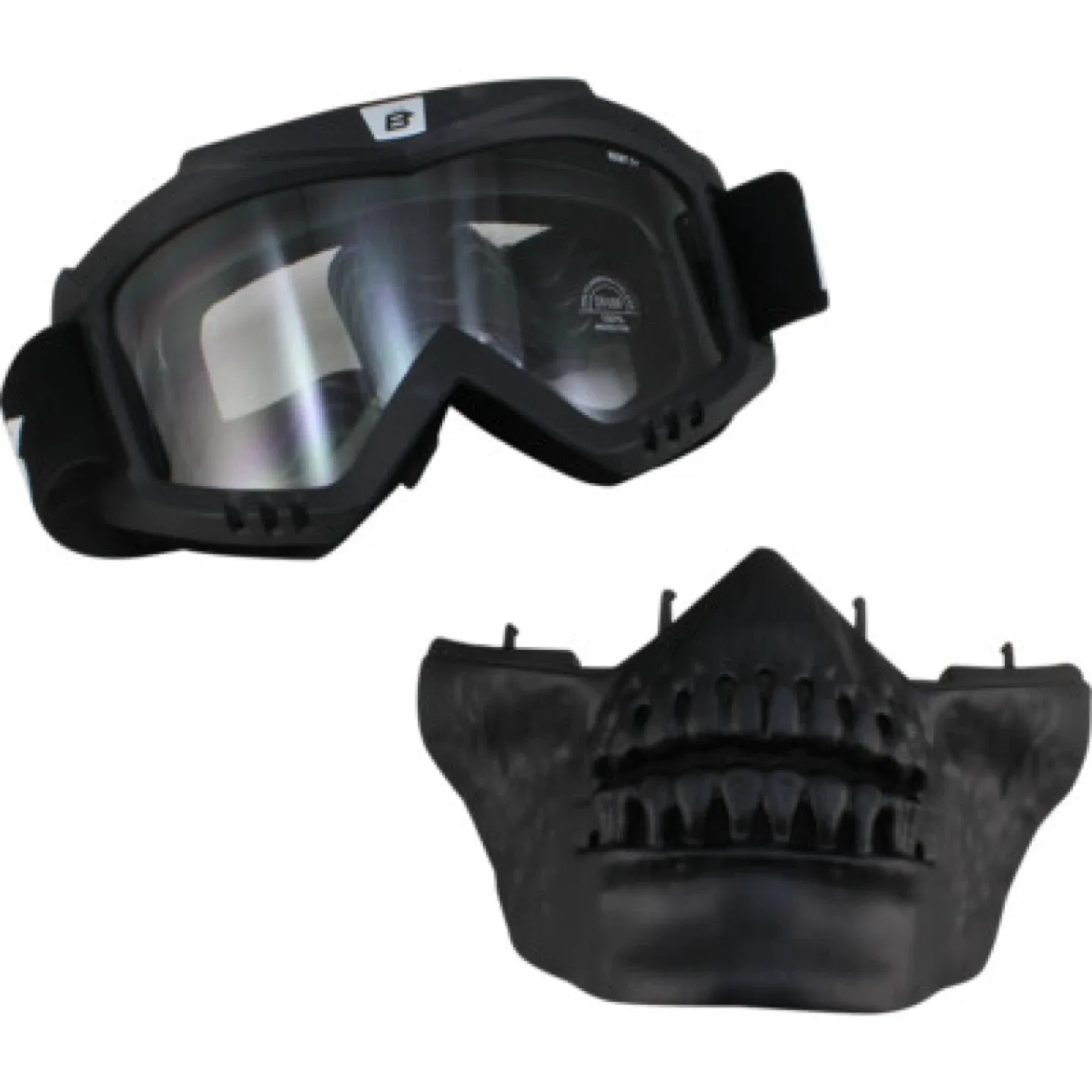 Birdz Riding Goggle with Face Mask black (Clear) image indicator(2)
