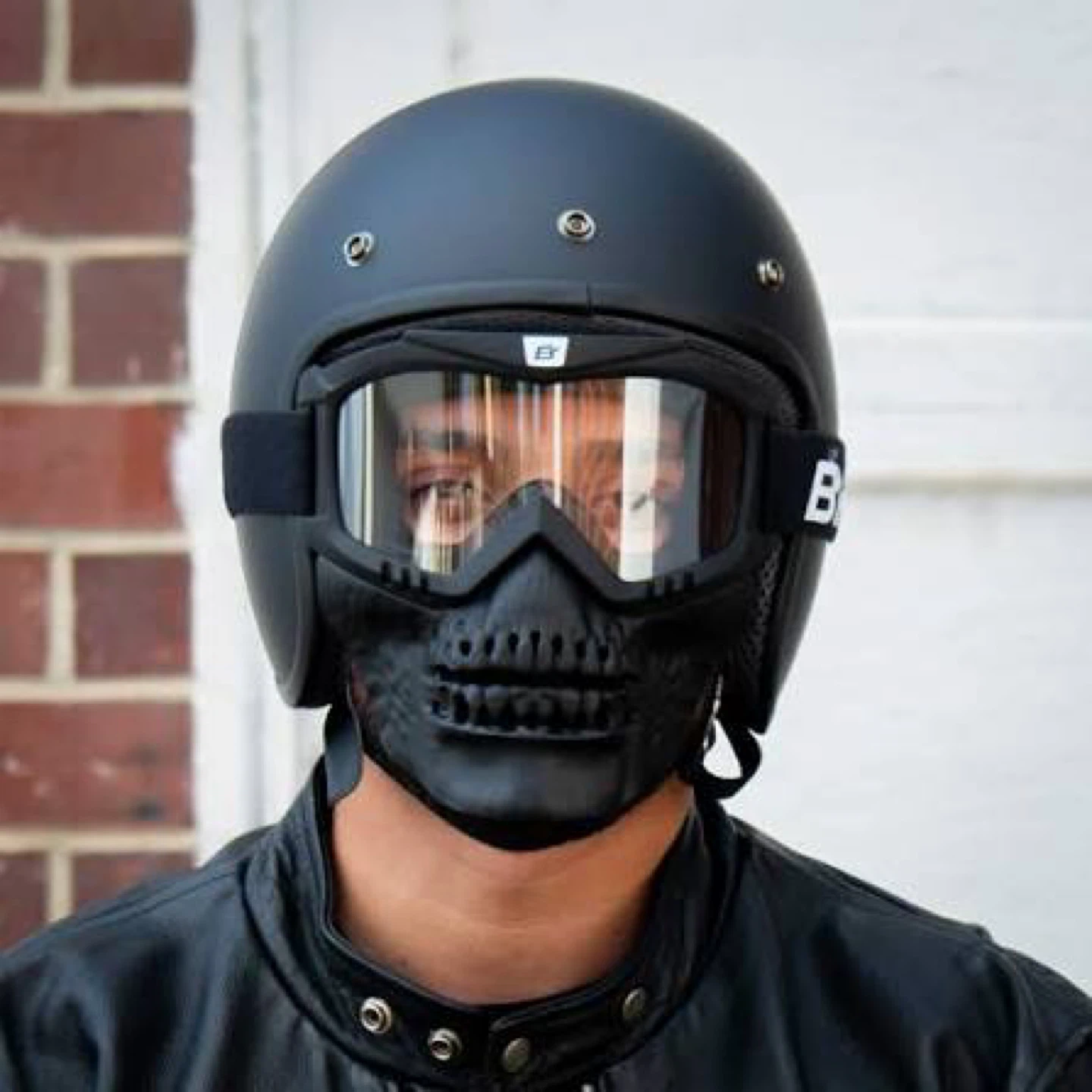 Birdz Riding Goggle with Face Mask black (Clear)