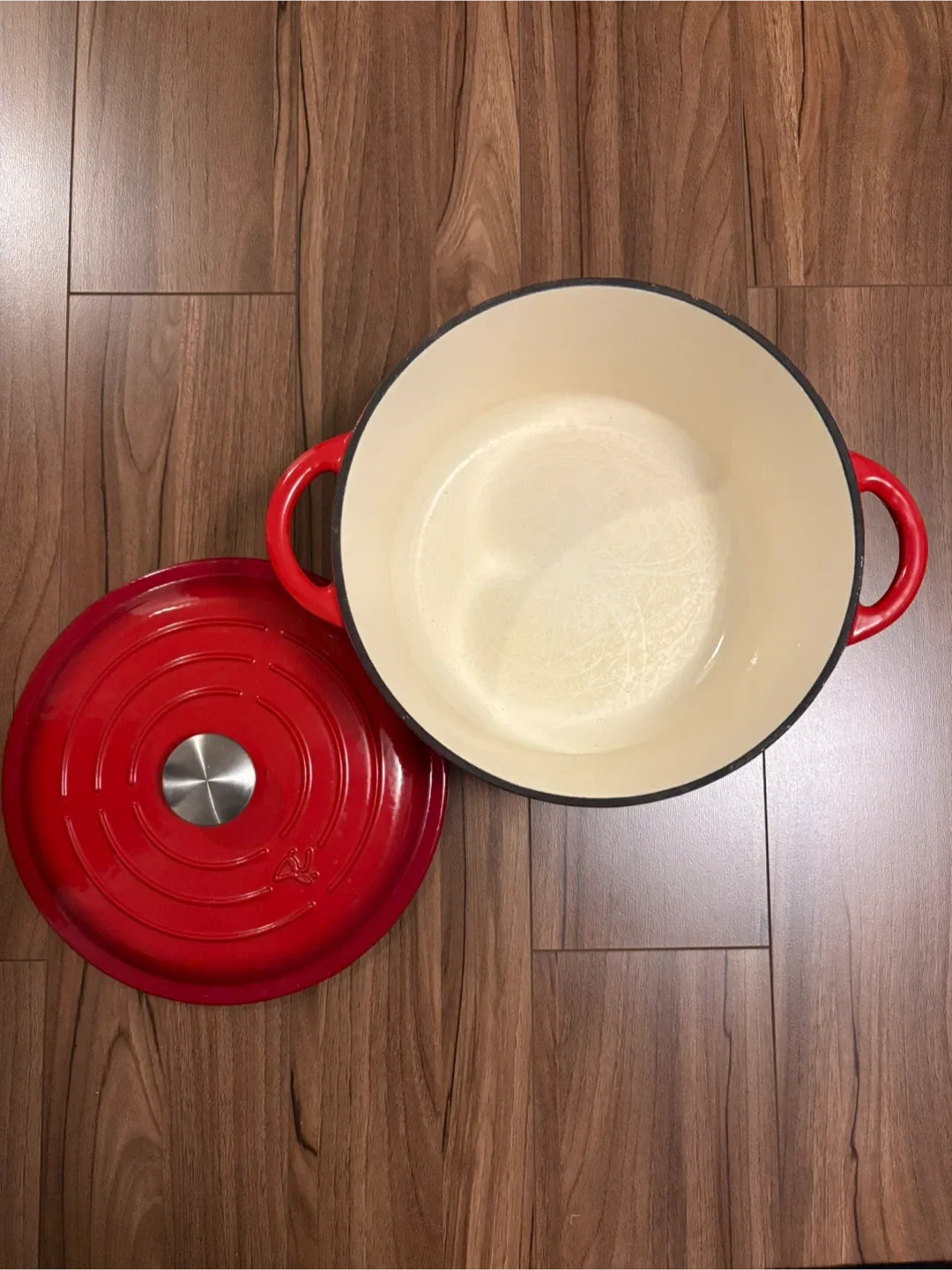 PC enamel coated cast iron dutch oven image indicator(3)