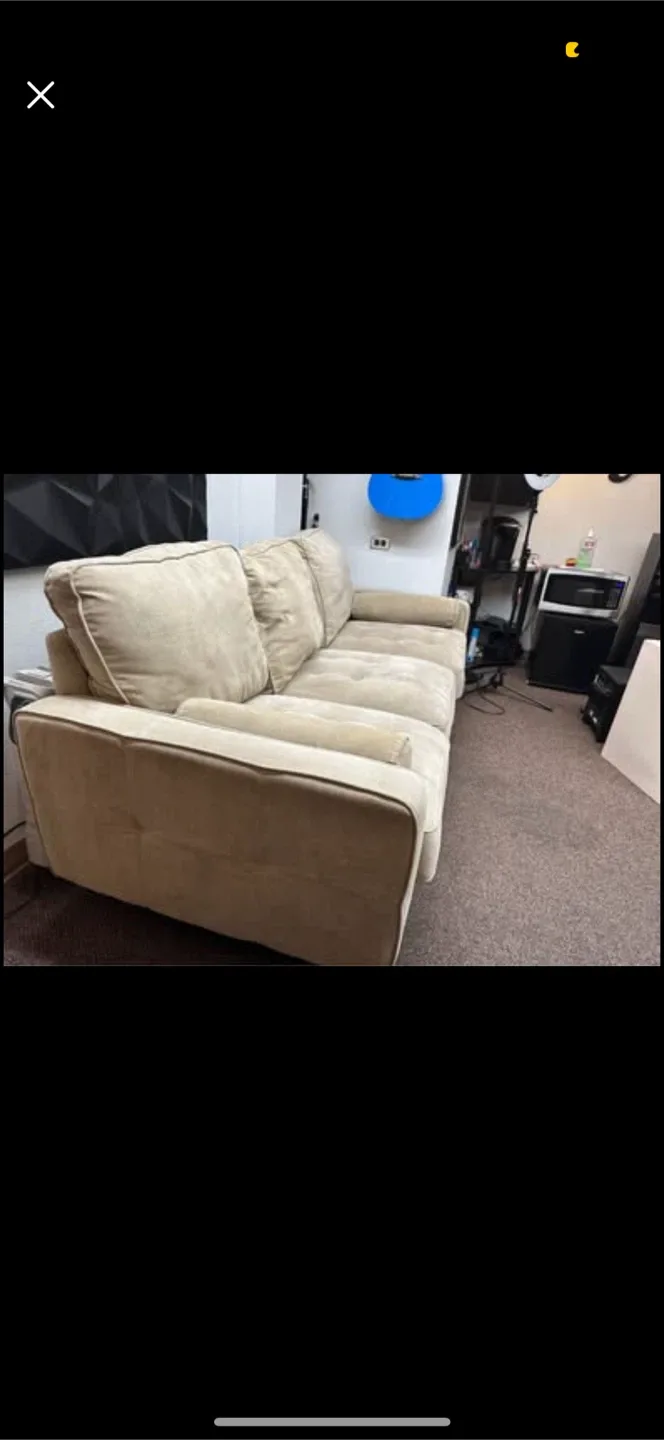 Comfy 3-Seater Couch for Sale - Needs TLC or a Slipcover image indicator(2)