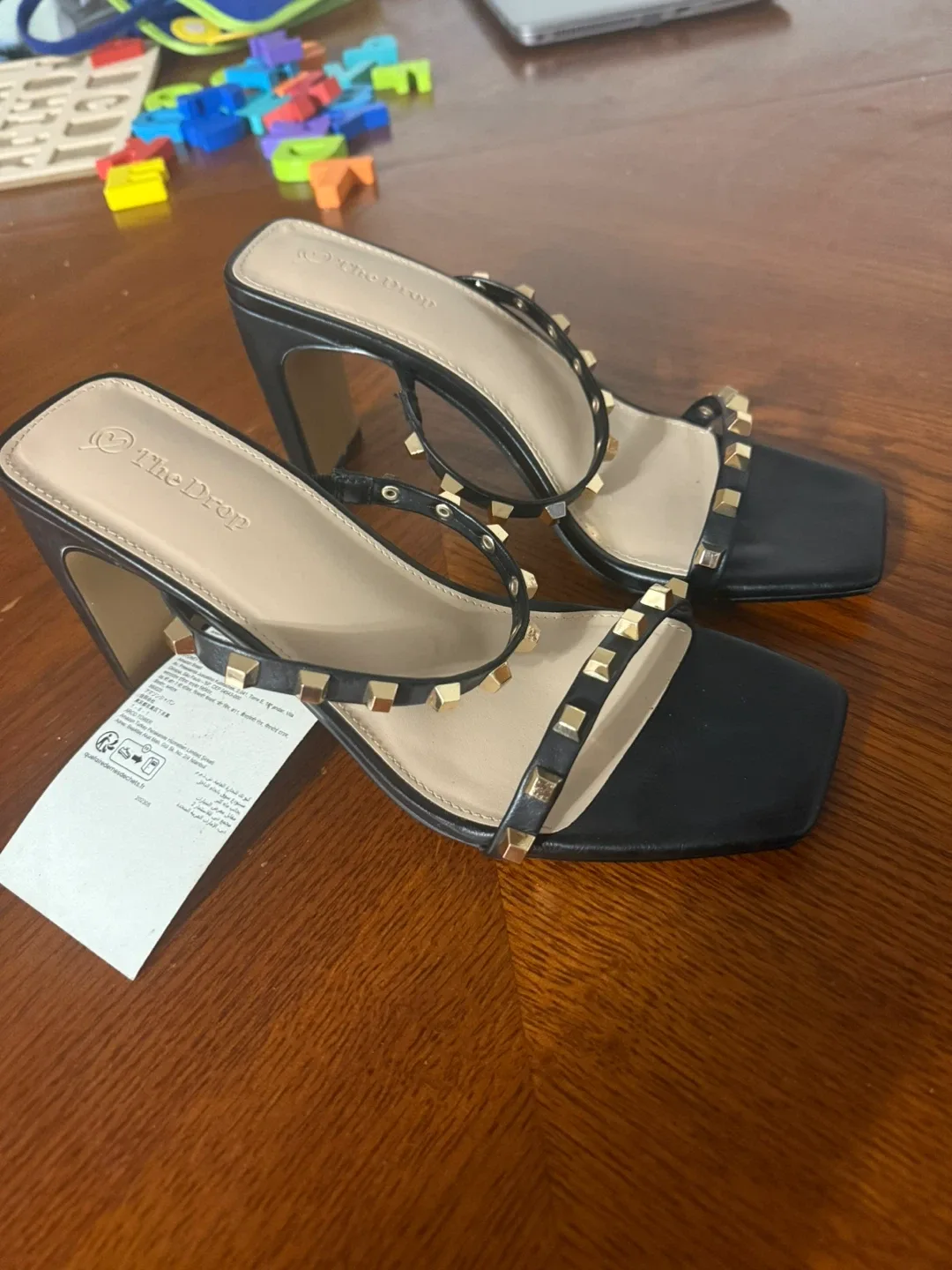The Drop Black Studded Heels - Size 8.5 image indicator(2)