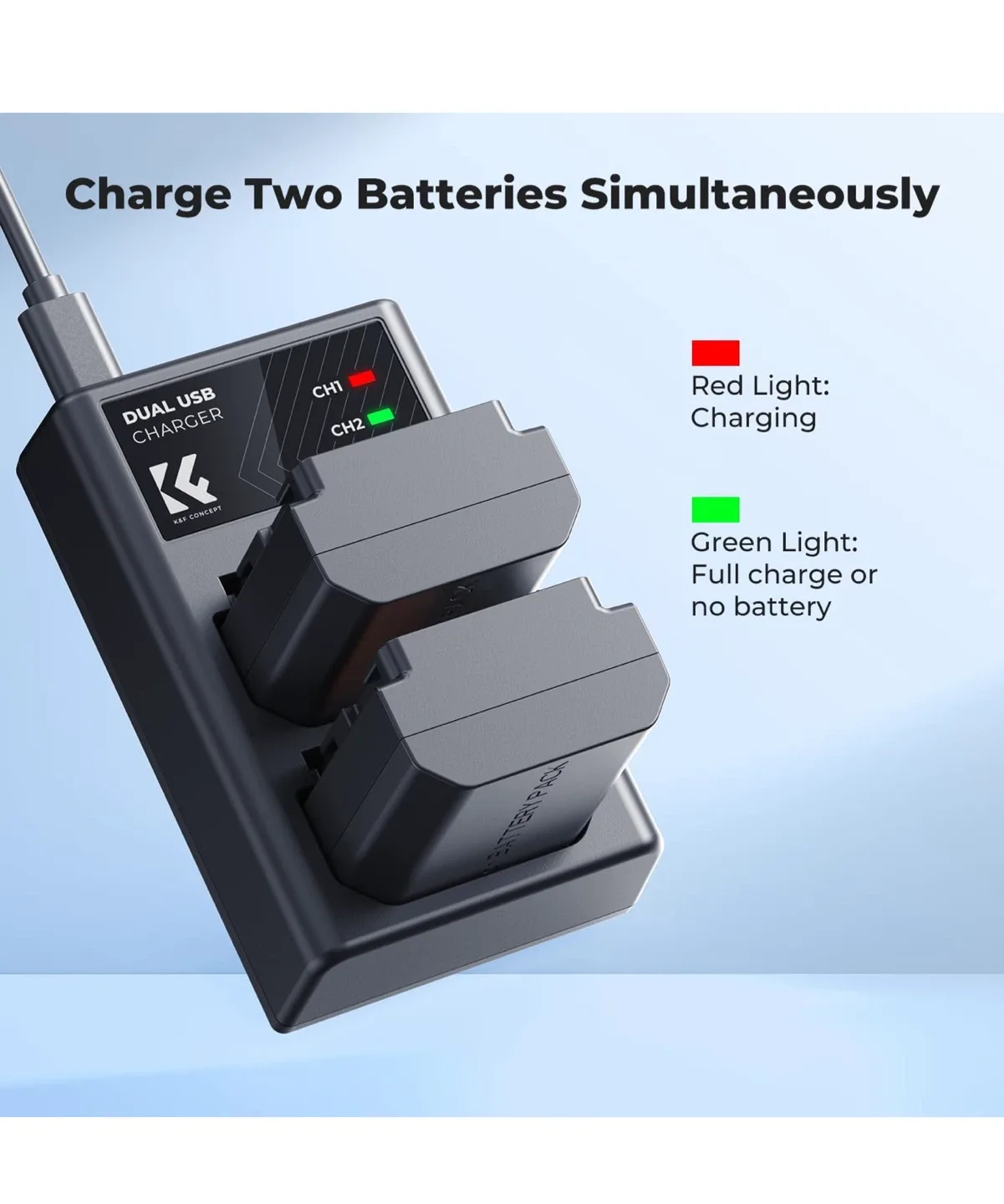 K&F CONCEPT 2280mAh NP-FZ100 Battery image indicator(5)