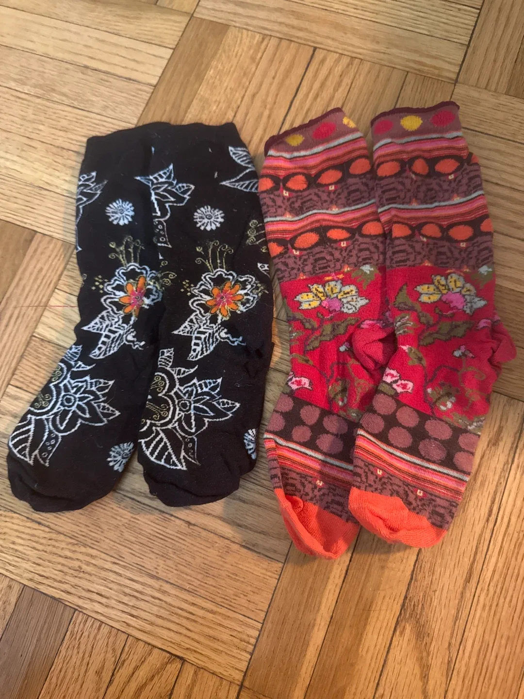 Floral Patterned Socks - Two Pairs thumbnail
