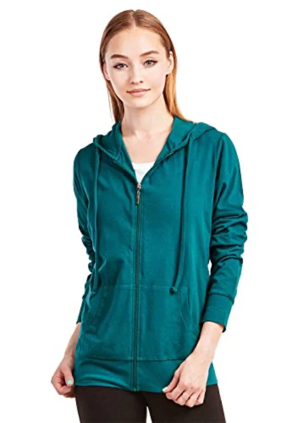 New Sofra Activewear Hoodie L Peacock thumbnail