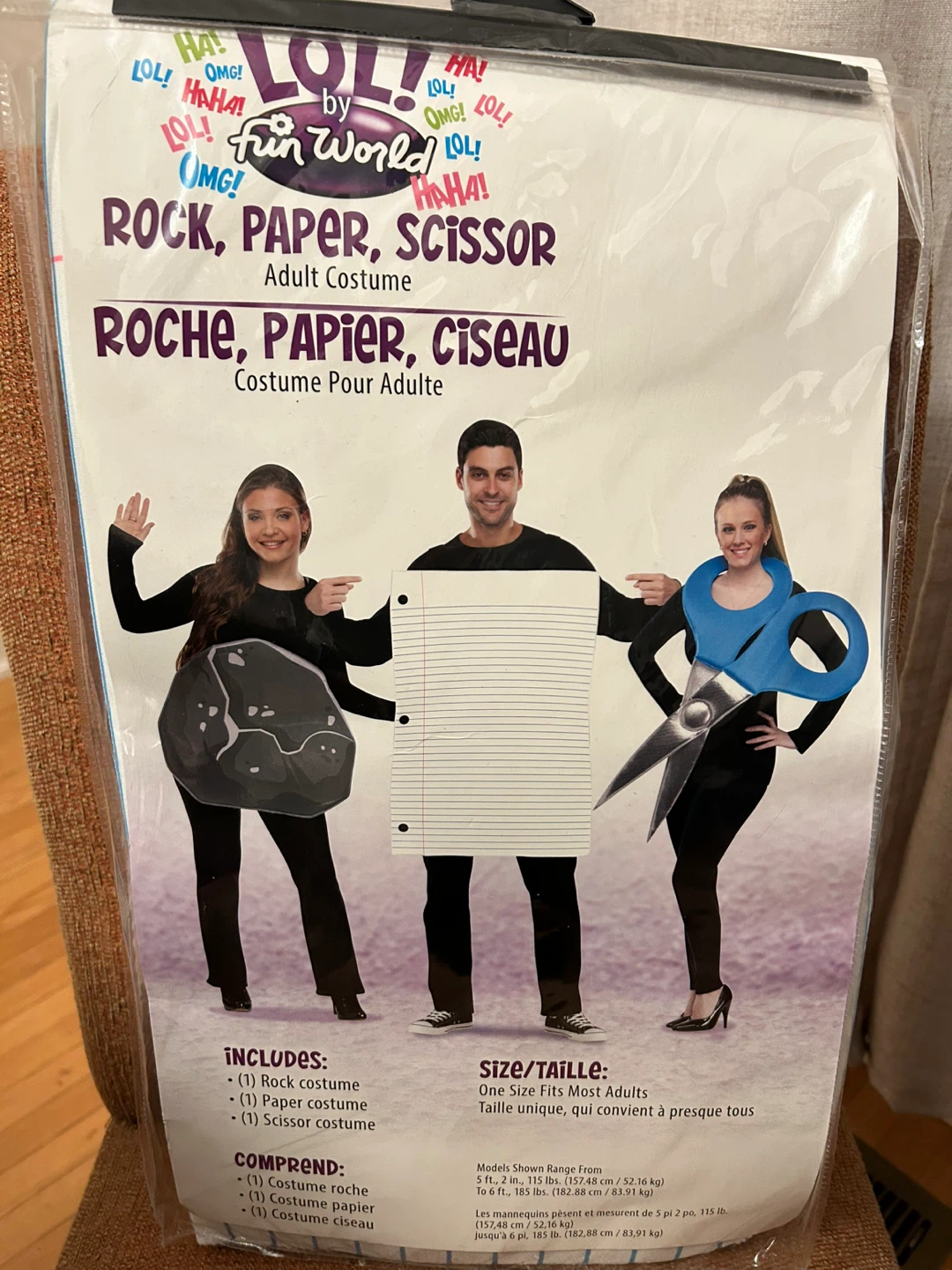 Rock, Paper, Scissors Group Costume