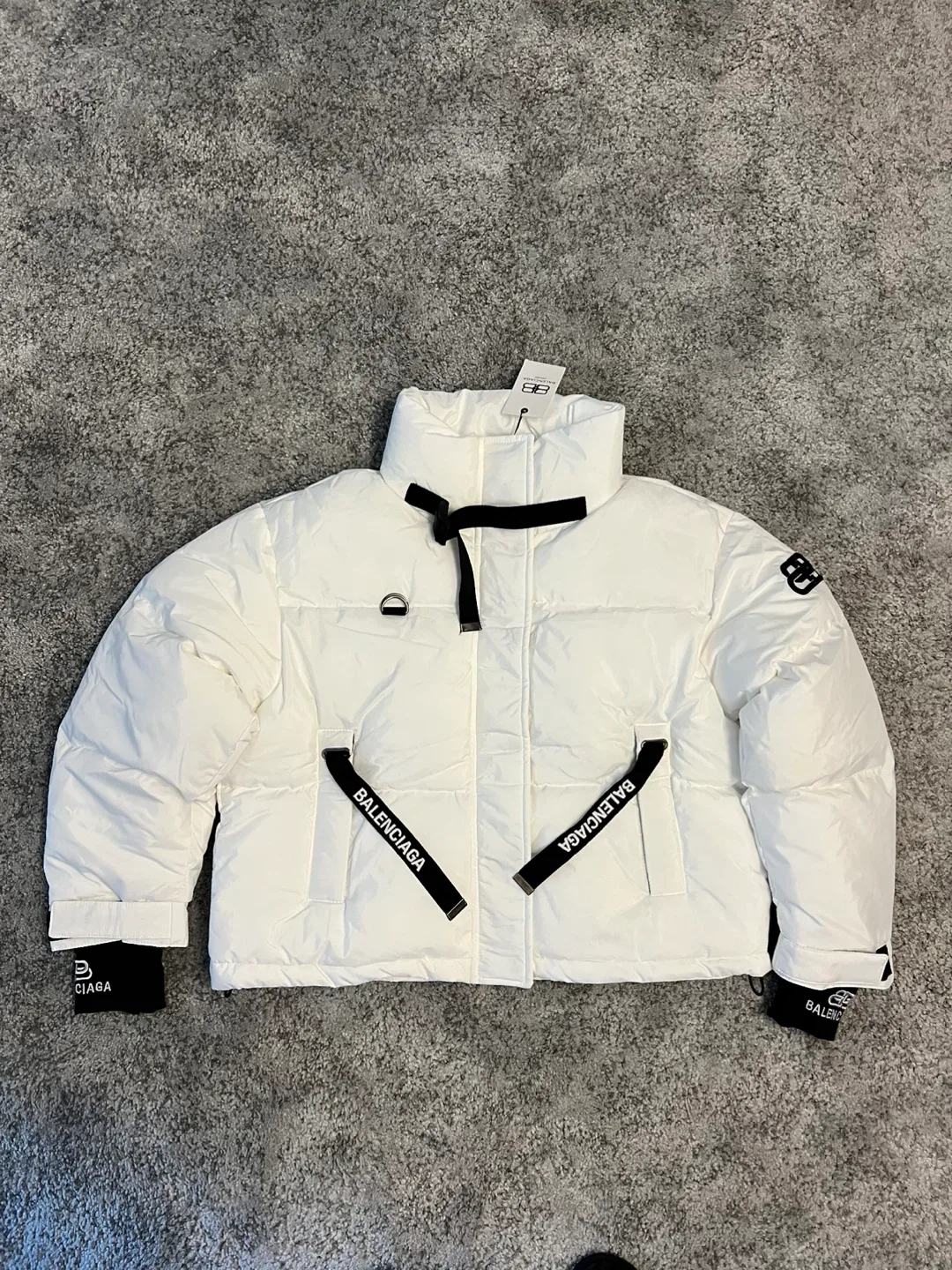 White Puffer Jacket, Size L and S