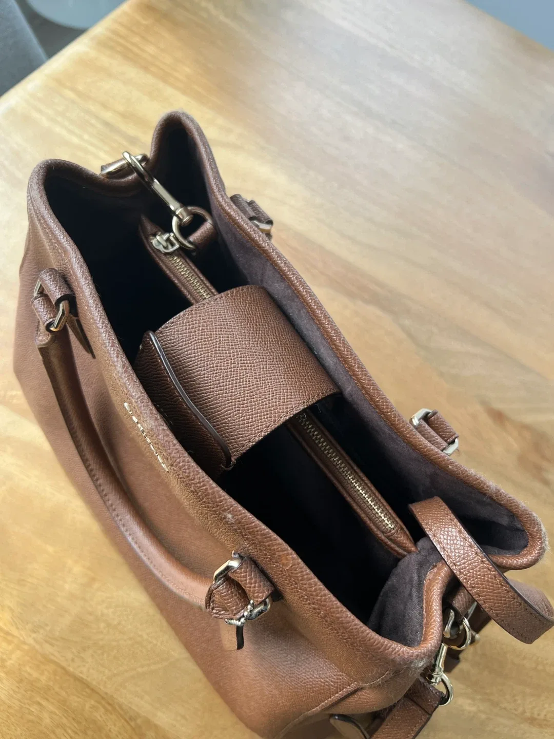 Coach Brown Leather Satchel image indicator(8)