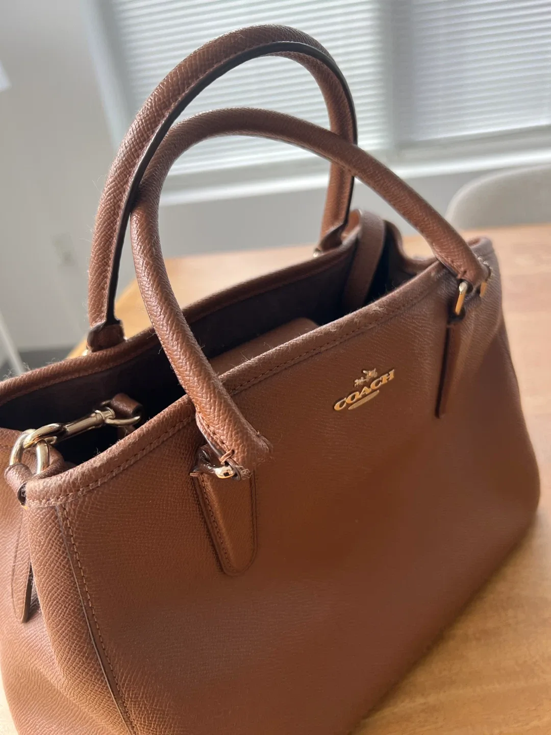 Coach Brown Leather Satchel image indicator(9)